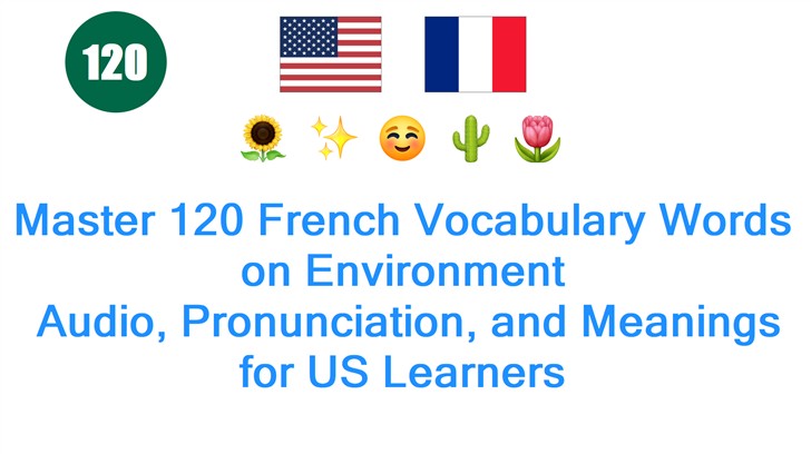 Master 120 French Vocabulary Words on Environment: Audio, Pronunciation, and Meanings for US Learners